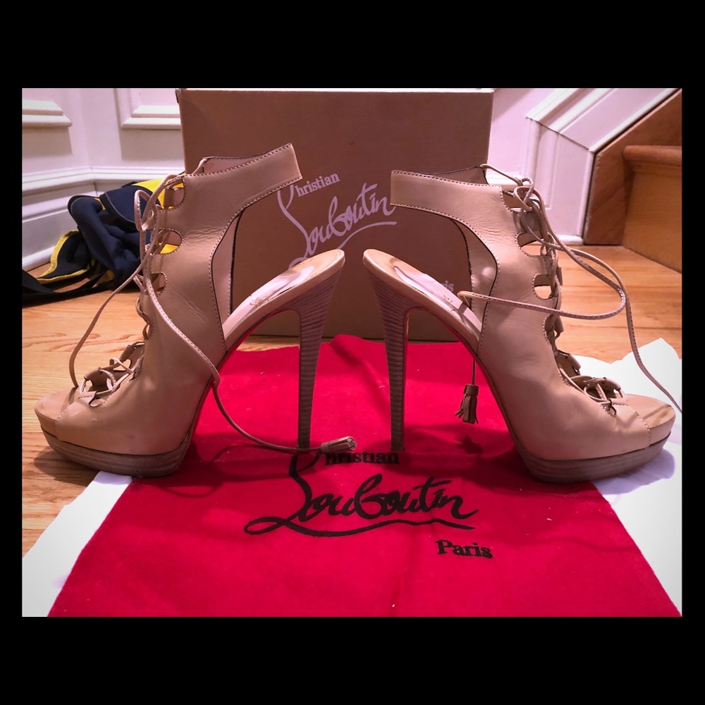 Christian Louboutin Tan Miss Fortune 120 Heel